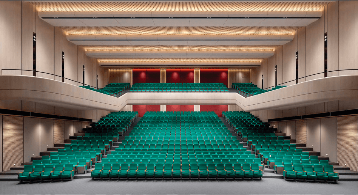Comfortable auditorium seating