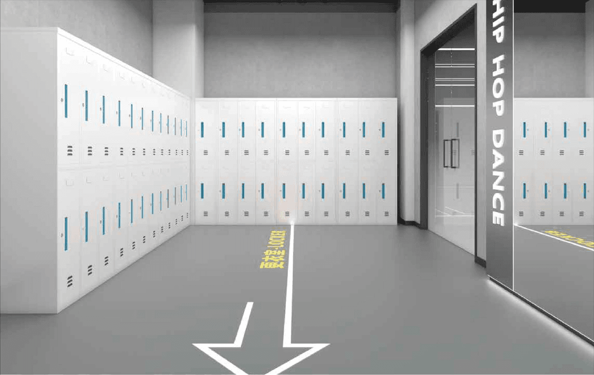 Modern office lockers